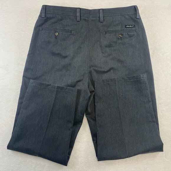 EDDIE BAUER Nano Care Dress Casual Pleated Ruston Fit Pants Charcoal 36 x 29 - Picture 5 of 9